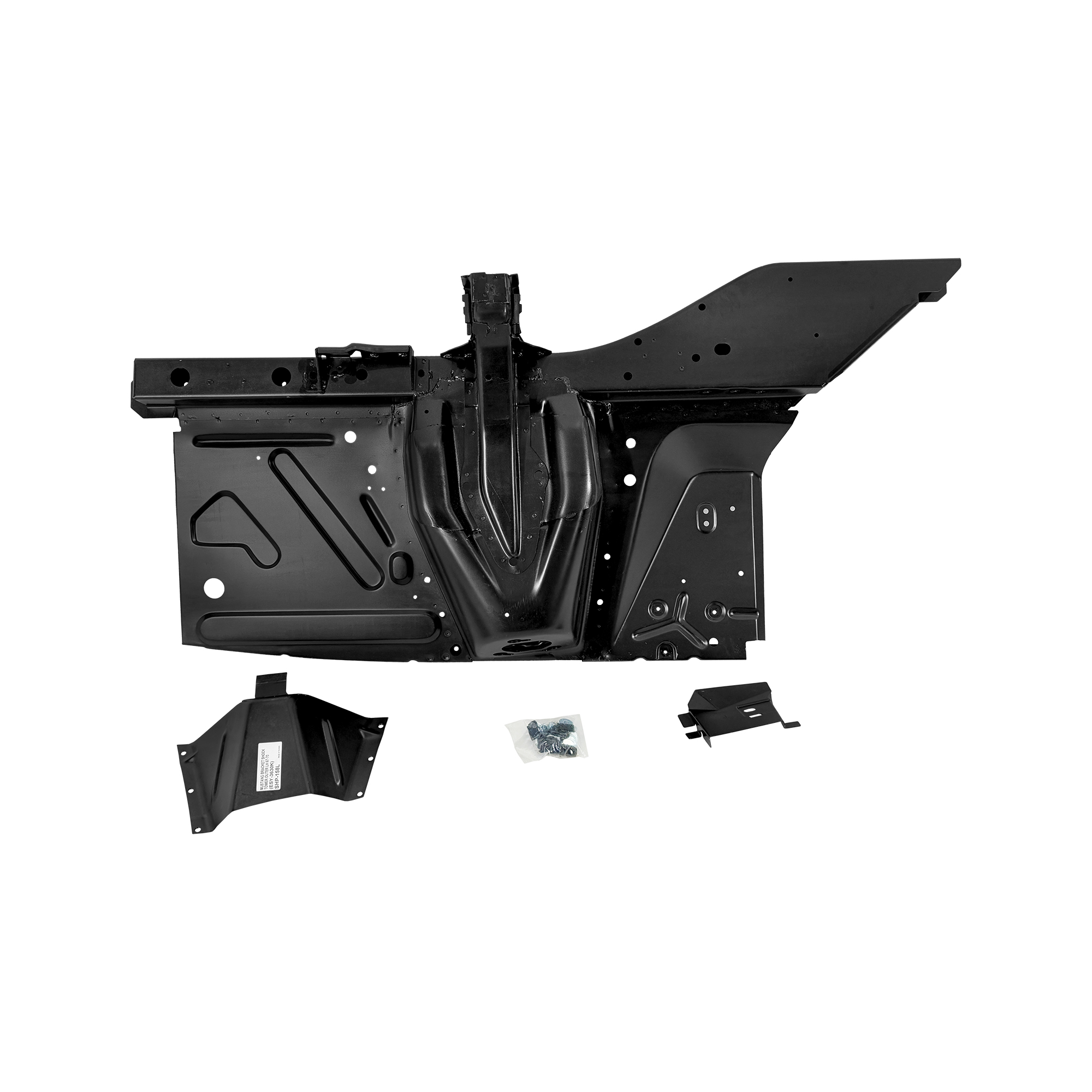REPLACEMENT FENDER APRON COMPLETE FRONT LH, 1967-1968, FOR FORD MUSTANG, (STEEL)